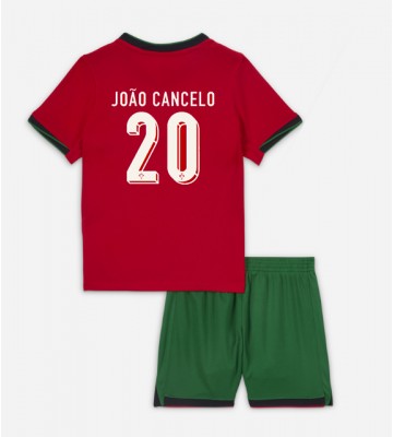 Portugal Joao Cancelo #20 Hemmaställ Barn EM 2024 Kortärmad (+ Korta byxor)